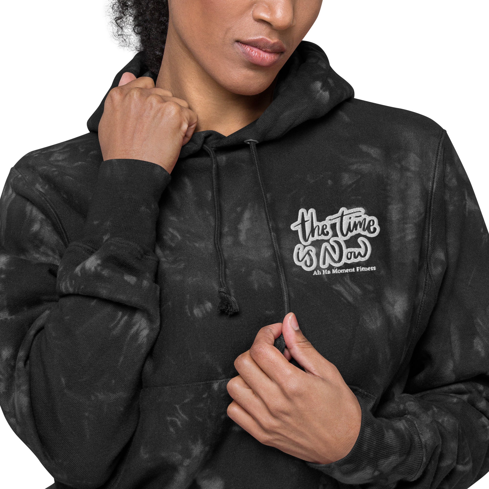Embroidered Unisex Champion Tie-Dye Hoodie - The Time Is Now