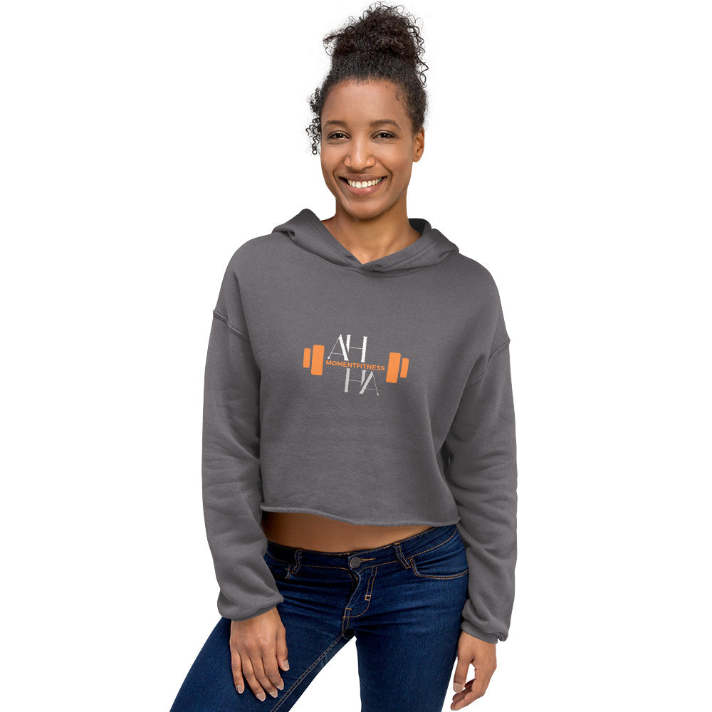 Crop Hoodie - Ah Ha Dumbbell